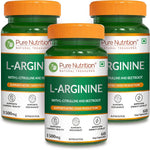 Pure Nutrition L-Arginine with L-Citrulline & Beetroot – 60 Capsules | Performance & Endurance Support