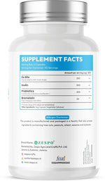 Zespo Ox Bile Complex 1,100 mg 4-in-1 Digestive Formula | Ox Bile, Inulin, Probiotics & Bromelain | Digestion & Gut Health Support | 180 Capsules