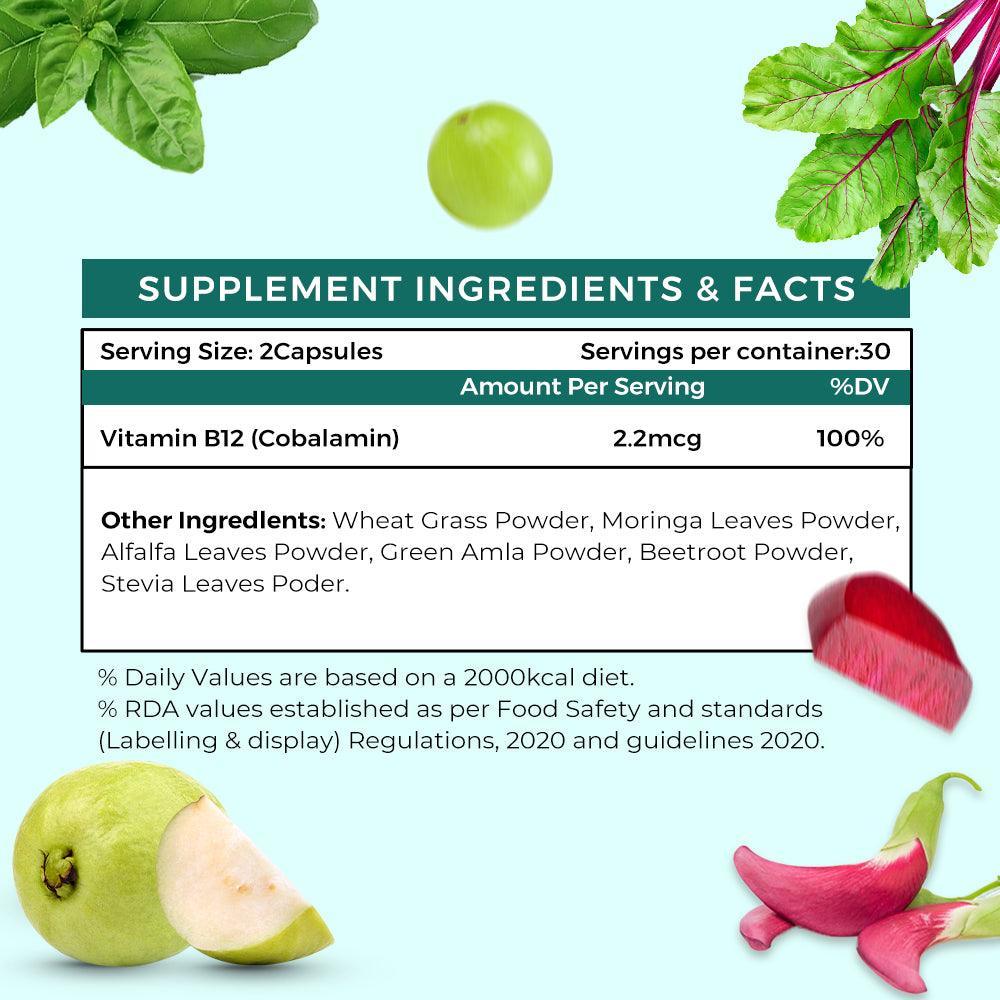 Simply Herbal Plant Based Vitamin B12 Capsule - 60 Capsules