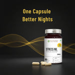 CSK Limited Edition Pure Nutrition Stress Nil Herbal Relaxation & Sleep Support Supplement with Ashwagandha, L-Theanine, Chamomile & Magnesium | 60 Veg Capsules