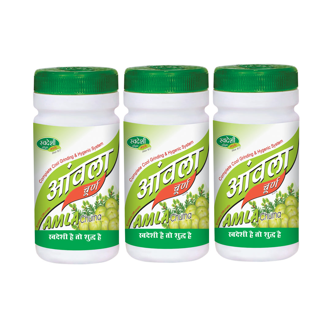 Pack of 3 Amla Churna 100gm for Digestive, Immunity & Wellness Support.