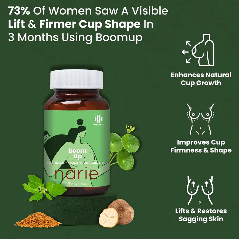 Zeroharm Narie BoomUp Capsules - Ayurvedic Breast Increase - 60 Capsules