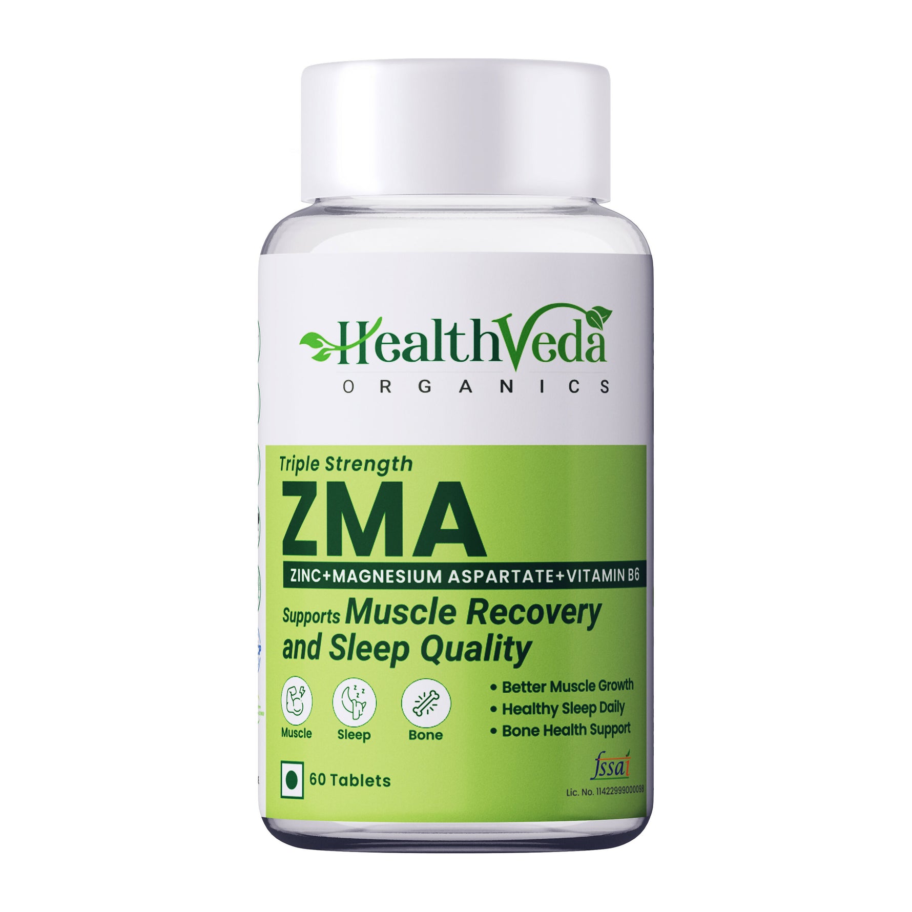 Health Veda Organics ZMA Tablet - 60 Tablets