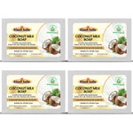 Bhudevam Naturals Khadi Handmade Coconut Milk Bath Soap for Dry Skin, Deep Nourishment & Glow- 500GM (Pack of 4)