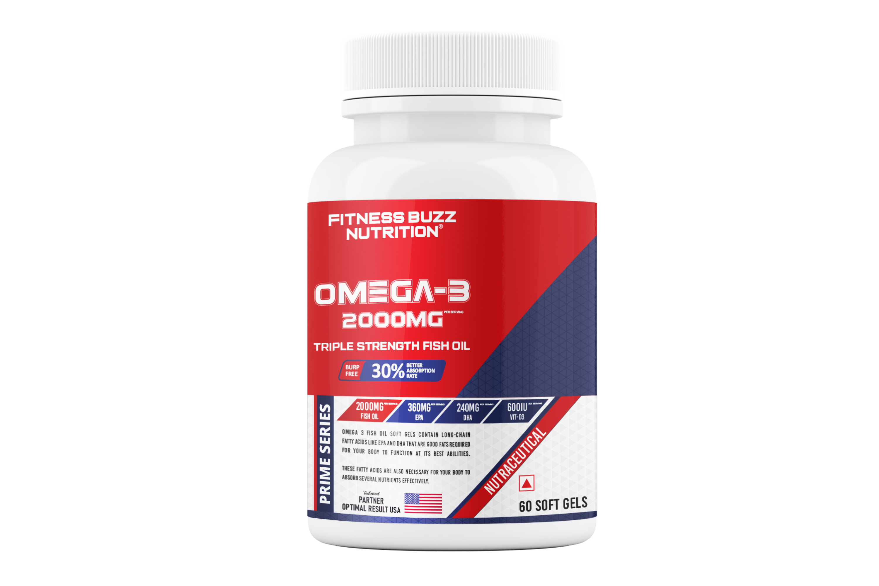 FB Nutrition Omega 3 Softgel Capsules - 60 Softgel Capsules