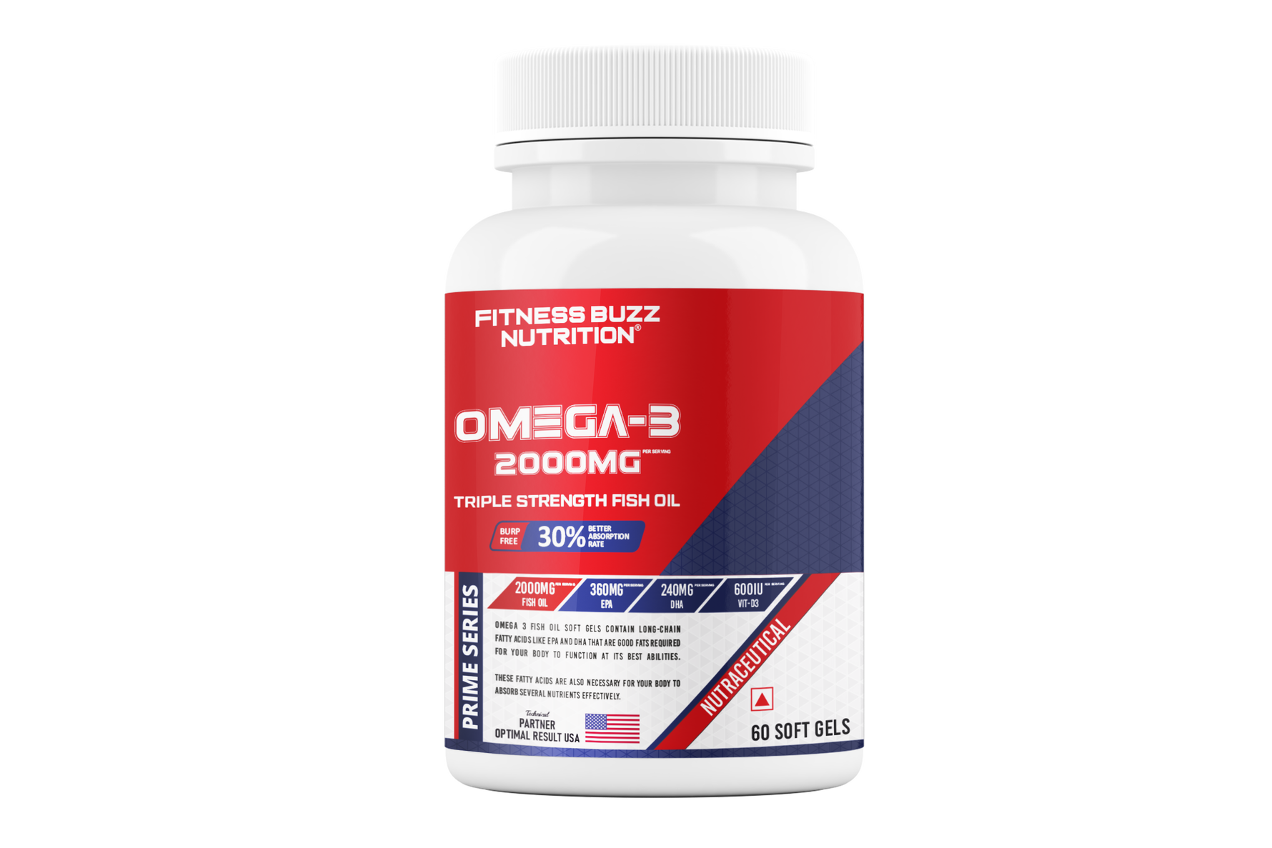 FB Nutrition Omega 3 Softgel Capsules - 60 Softgel Capsules