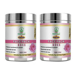 Bhudevam Naturals Khadi Herbal Rose Face Pack Skin Brightening Face Mask for Glow, Pigmentation & Deep Cleansing- 100GM (Pack of 2)