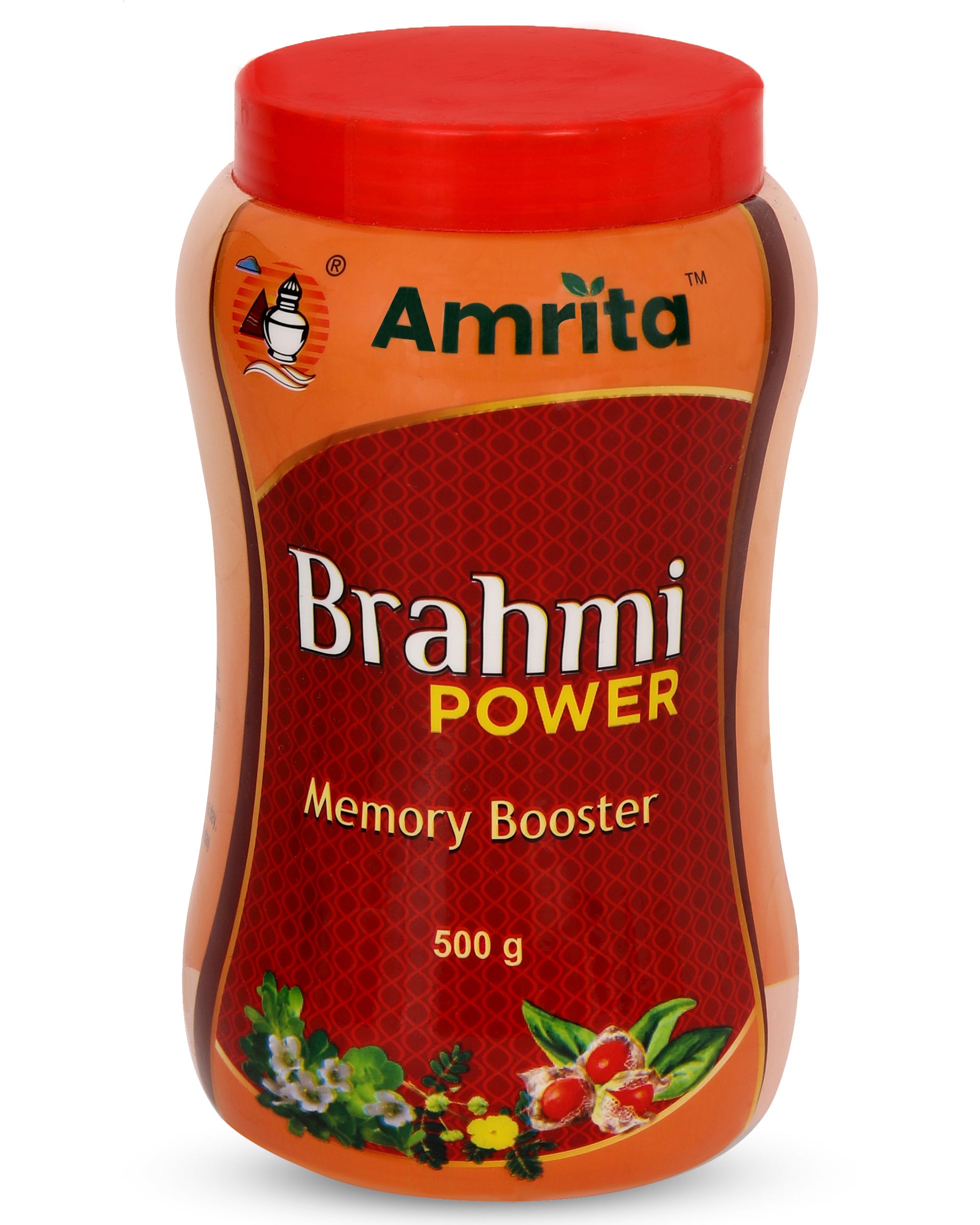 Amrita Brahmi Power for Brain & Memory Support | Ayurvedic Herbal Powder | 500 g
