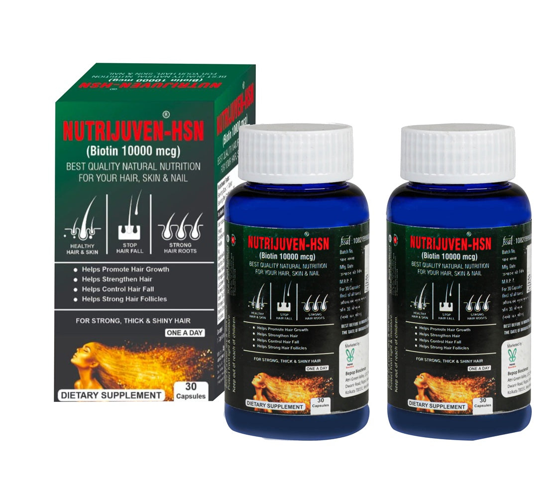 Bepop Bioscience Nutrijuven HSN Biotin 10000 mcg - 30 Capsule