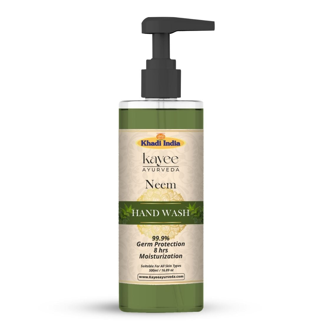 Kayee Ayurveda Neem Hand Wash | Herbal Neem Liquid Hand Wash for Gentle Everyday Cleansing | Natural Neem Hand Wash for Clean, Fresh & Soft-Feeling Hands | Daily Hand Hygiene & Herbal Personal Care | Suitable for Everyday Use | 500 ml