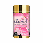 Vitaminnica Vita Natal Prenatal Capsules - Pregnancy Support for Mom & Baby, 60 Veg Count