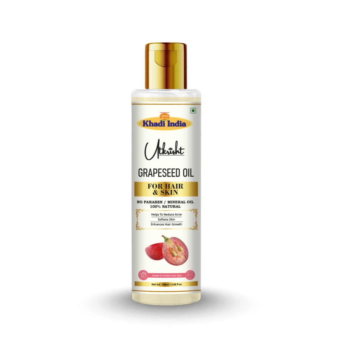 Utkrisht Khadi Grapeseed Oil for Hair & Skin (100ml)