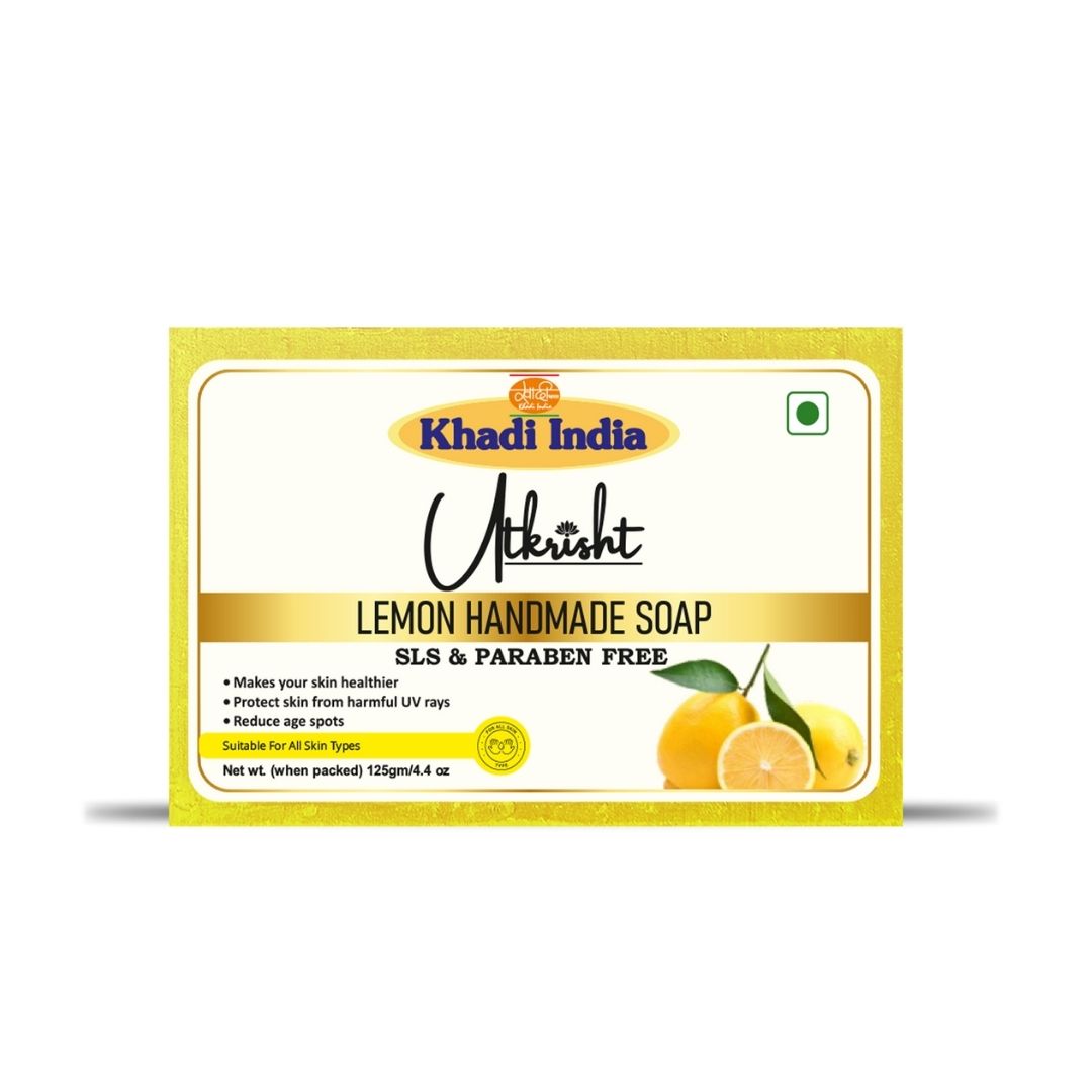 Utkrisht Khadi Natural Lemon Soap (125g)