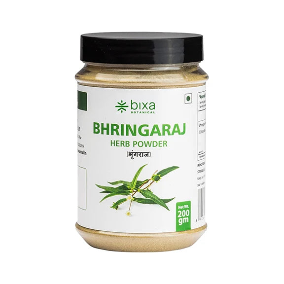 Bixa Botanical Bhringaraj Herb Powder (Eclipta Alba) | Pure Natural Powder for Hair Growth, Scalp Health & Liver Support (200g)