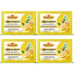 Bhudevam Naturals Khadi 100% Natural Lemon Bath Soap – Skin Brightening & Oil Control Soap, Herbal Formula, Safe for Daily Use- 500GM (Pack of 4)