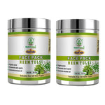 Bhudevam Naturals Khadi Neem Tulsi Face Pack For Deep Cleansing, Acne Control & Skin Purifying- 100GM (Pack of 2)