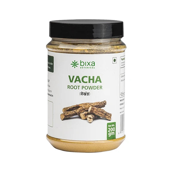 Bixa Botanical Vacha Root Powder (Acorus Calamus) | Pure Sweet Flag Rhizome Powder for Cognitive Support, Speech Clarity & Brain Health (200g)
