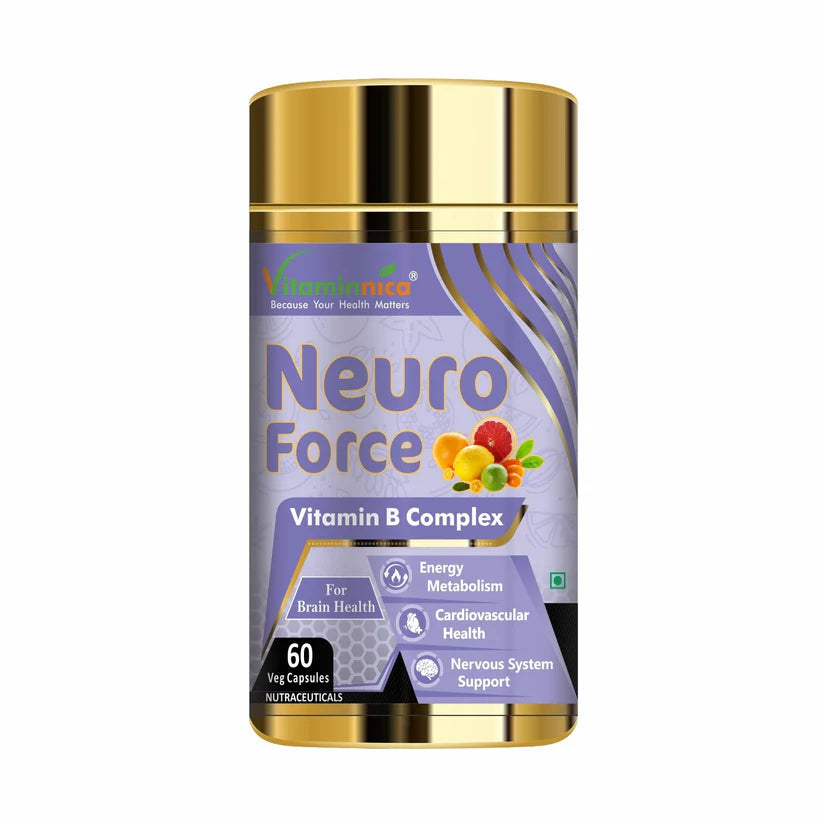 Vitaminnica Neuro Force Capsules - Natural Brain Booster for Focus, Memory & Clarity, 60 Count