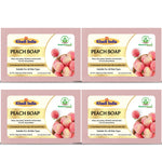 Bhudevam Naturals Khadi Handmade Peach Soap for Smooth & Radiant Skin- 500GM (Pack of 4)