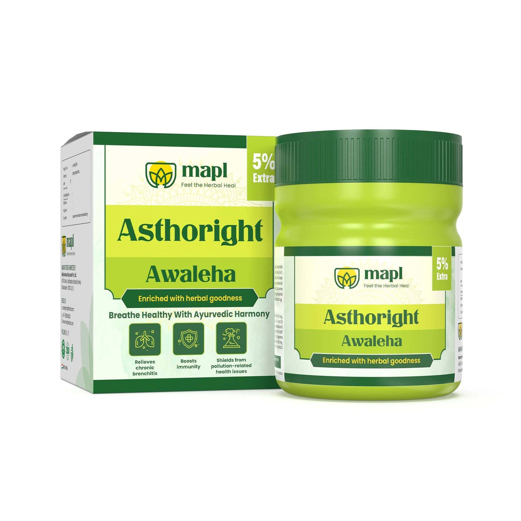 MAPL Asthoright Awaleha | Ayurvedic Respiratory Support & Asthma Management | Clears Mucus, Strengthens Lungs & Immunity | 500 gm