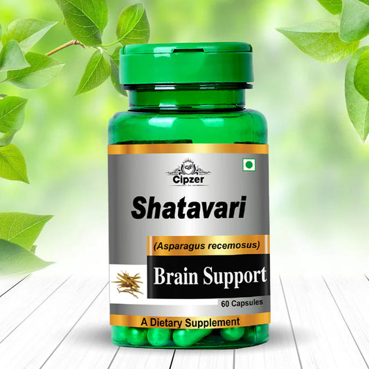 Cipzer Shatavari Capsule - 60 Capsules | Women’s Hormonal Balance, Brain Health, Immunity & Vitality