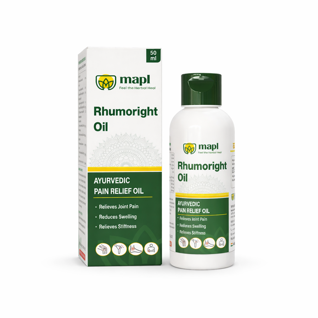 MAPL Rhumoright Pain Oil | Ayurvedic Relief for Joint, Muscle & Arthritis Pain | Reduces Inflammation & Stiffness | 50 ml