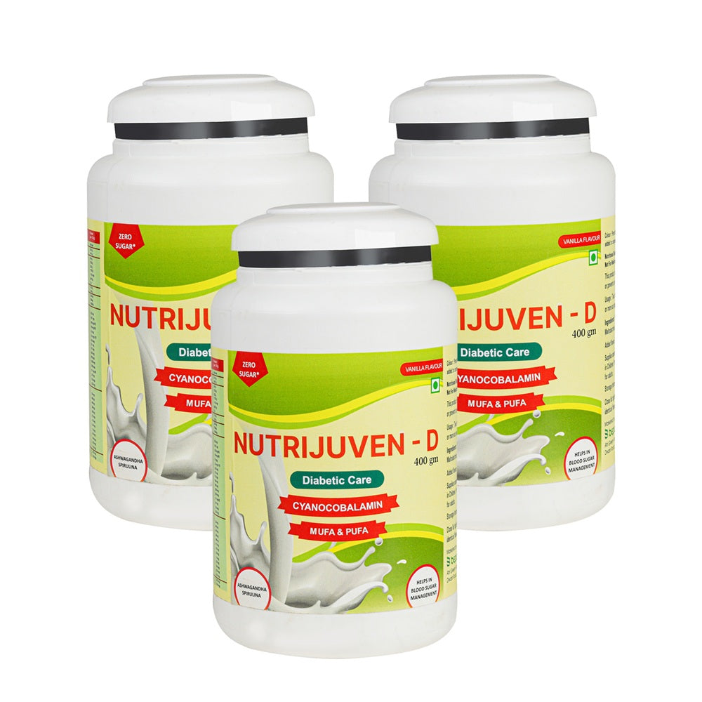Nutrijuven - D Diabetic Care Powder (400gm Each) Zero Sugar Vanilla