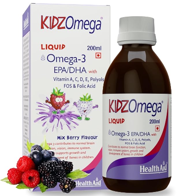 Healthaid Kidzomega Liquid - Omega 3 Syrup - 200ml