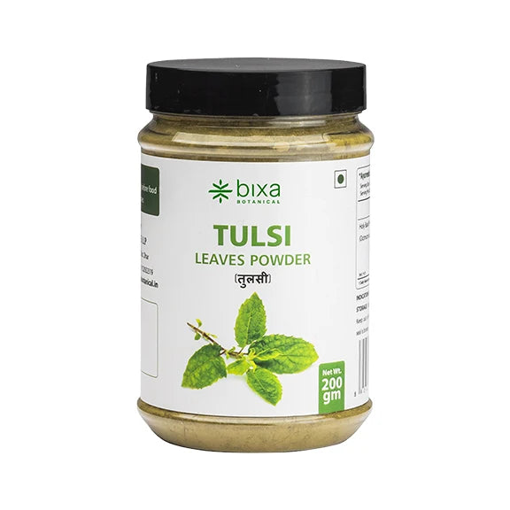 Bixa Botanical Tulsi Leaves Powder (Ocimum Sanctum) | Pure Holy Basil Leaf Powder for Immunity, Respiratory Support & Stress Relief (200g)