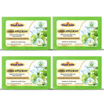 Bhudevam Naturals Khadi Green Apple Handmade Bath Soap with Refreshing Fruity Fragrance for Soft & Glowing Skin- 500GM (Pack of 4)