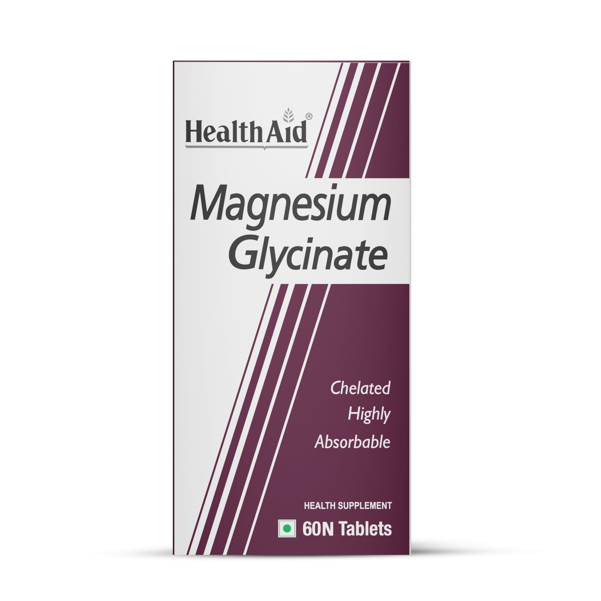HealthAid Magnesium Glycinate with Zinc Tablets - 60 Tablets