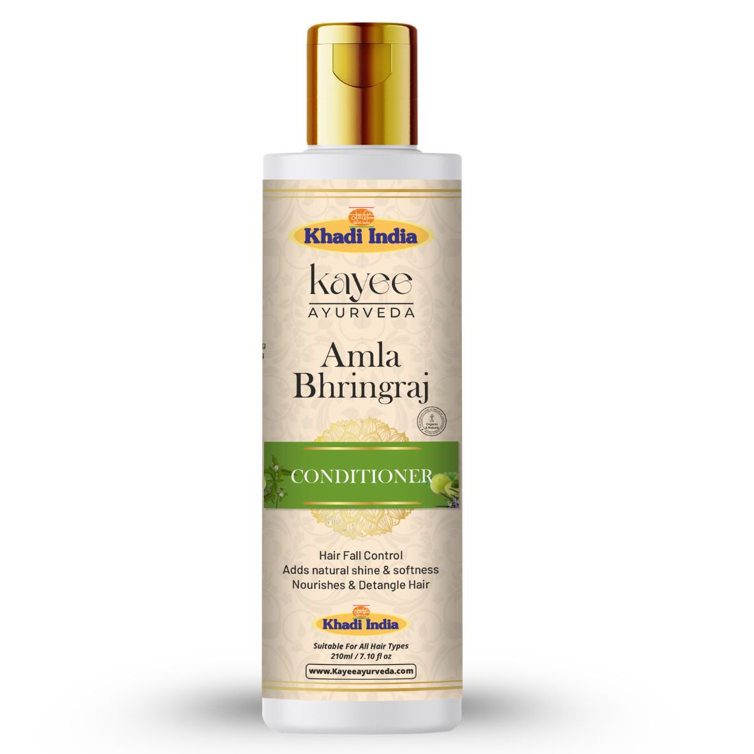 Kayee Ayurveda Amla Bhringraj Hair Conditioner for Men & Women | Herbal Conditioner for Dry, Rough & Frizzy Hair | Helps Condition Hair, Improve Manageability, Reduce Roughness & Maintain Healthy-Looking Shine | 210 ml