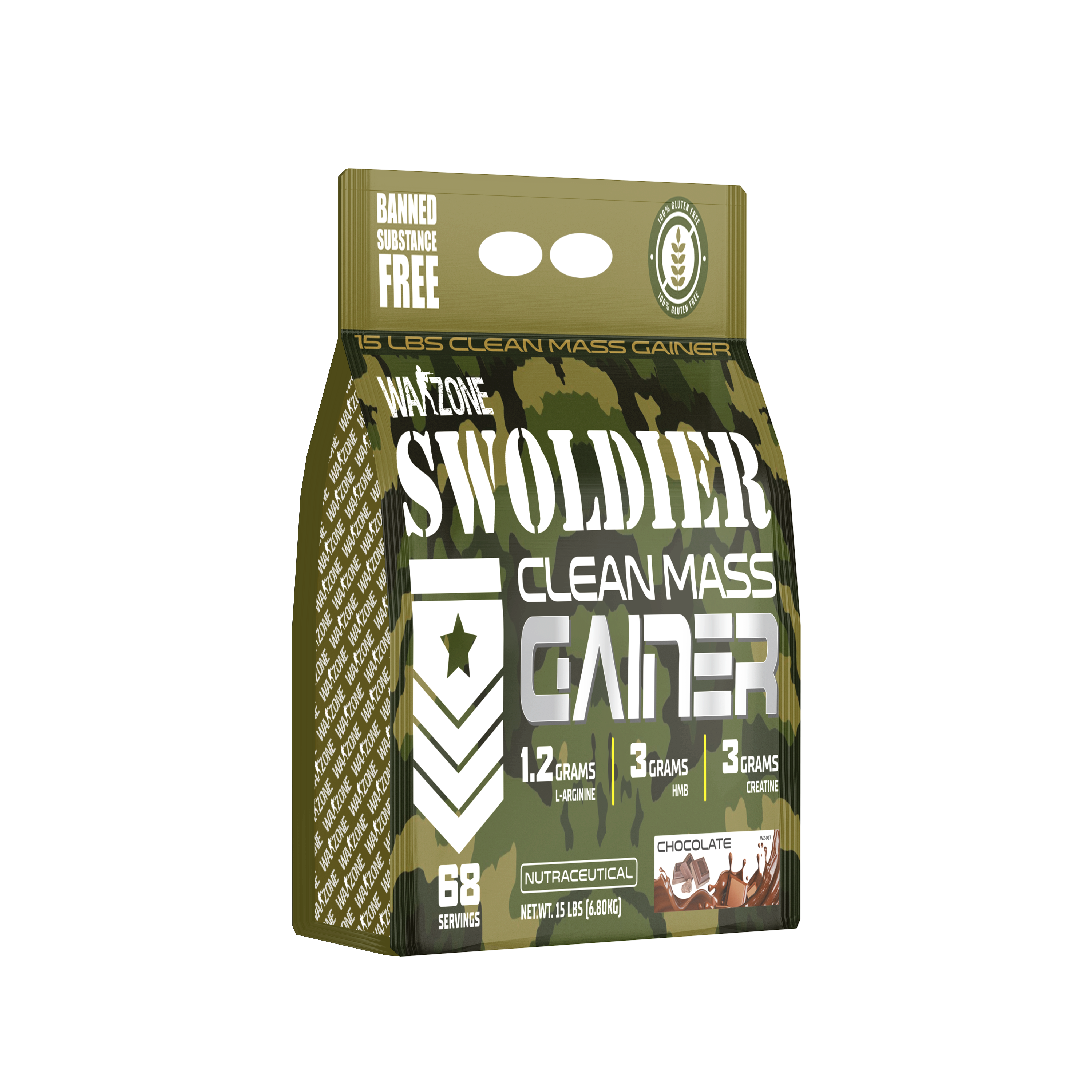 Warzone Swoldier Clean Mass Gainer – 15Lbs