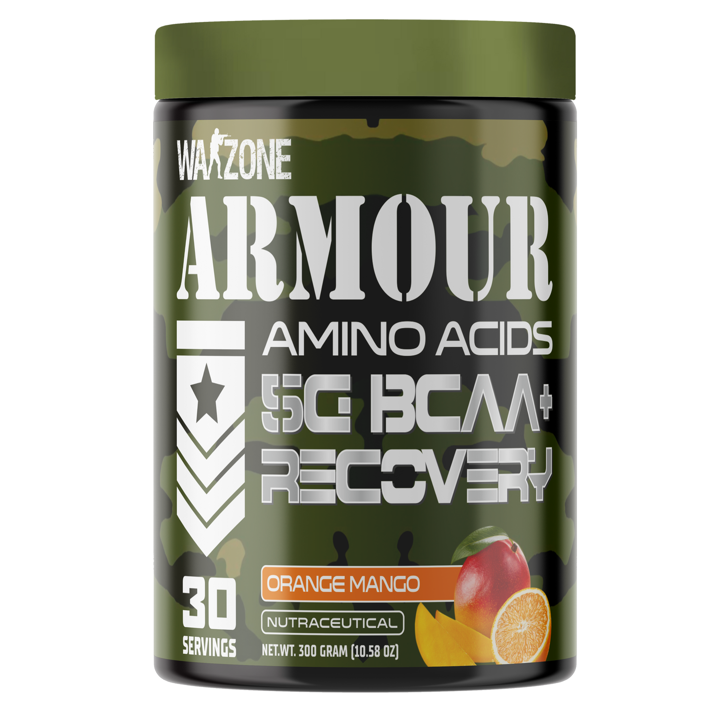 Warzone Nutrition Armour Amino Acid 5C BCAA+ Recovery 30 Serving I 300 GM