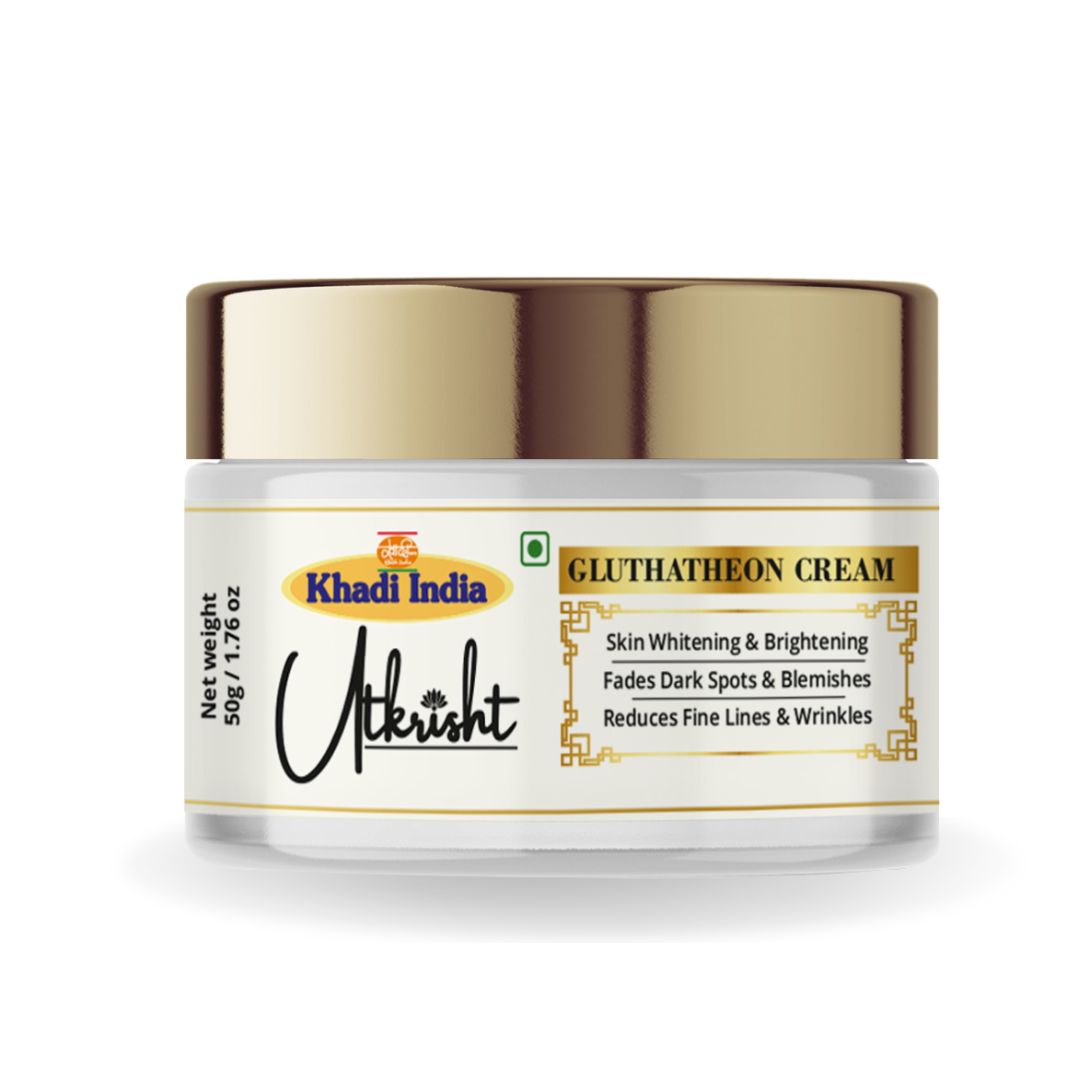 Khadi Essentials Glutathione Skin Brightening & Radiance Face Cream (50g) | For Clear, Smooth & Glowing Skin