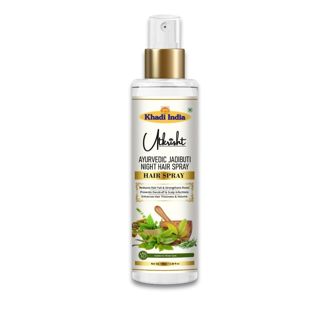 Utkrisht Khadi Pure Jadibooti Hair Spray | Ayurvedic Scalp Tonic for Hair Growth & Hair Fall Control
