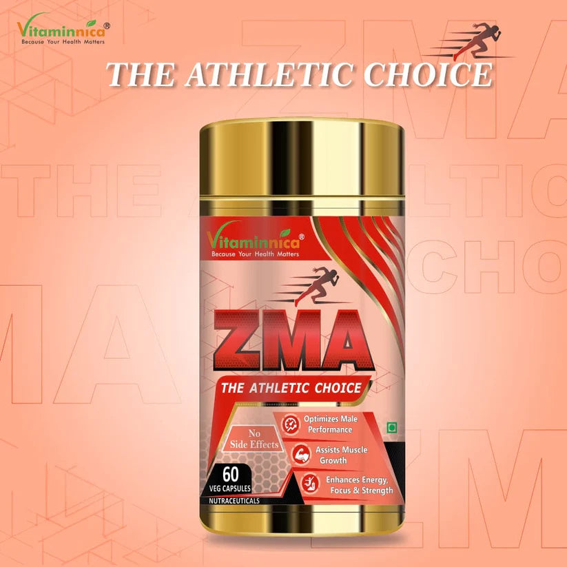 Vitaminnica ZMA Capsules - Sports Recovery & Muscle Strength Support, 60 Count