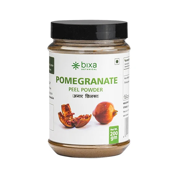 Bixa Botanical Pomegranate Peel Powder (Punica Granatum) | Pure Anar Chilka Powder for Gut Health, Antioxidant Defense & Skin Rejuvenation (200g)