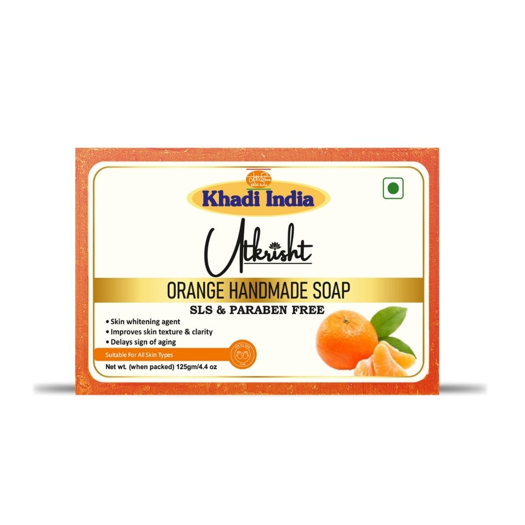 Utkrisht Khadi Orange Soap (125g)