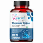 Raskam High Absorption Magnesium Glycinate -120 Vegetable Capsules ,550mg