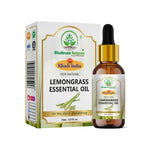 Bhudevam Naturals Khadi Lemongrass Essential Oil for Aromatherapy, Stress Relief & Skin Care | Diffuser & Massage Oil - 15ML