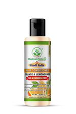 Bhudevam Naturals Khadi Orange & Lemongrass Hair Conditioner – Chemical Free Frizz Control & Shine Boost Formula-210ML