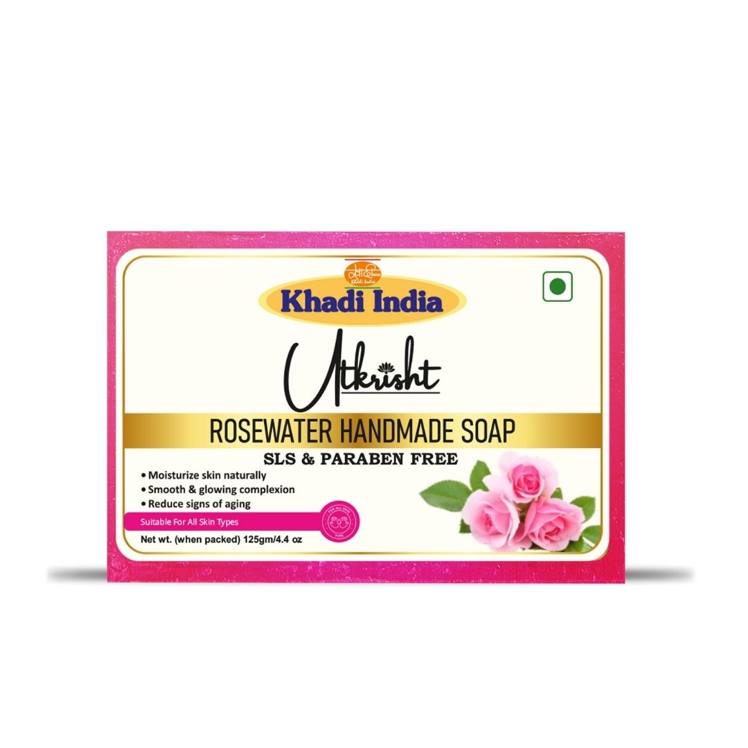 Utkrisht Khadi Rosewater Soap (125g)