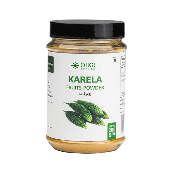 Bixa Botanical Karela Fruit Powder (Momordica Charantia) | Pure Bitter Gourd Powder for Blood Sugar Control, Liver Detox & Metabolism (200g)