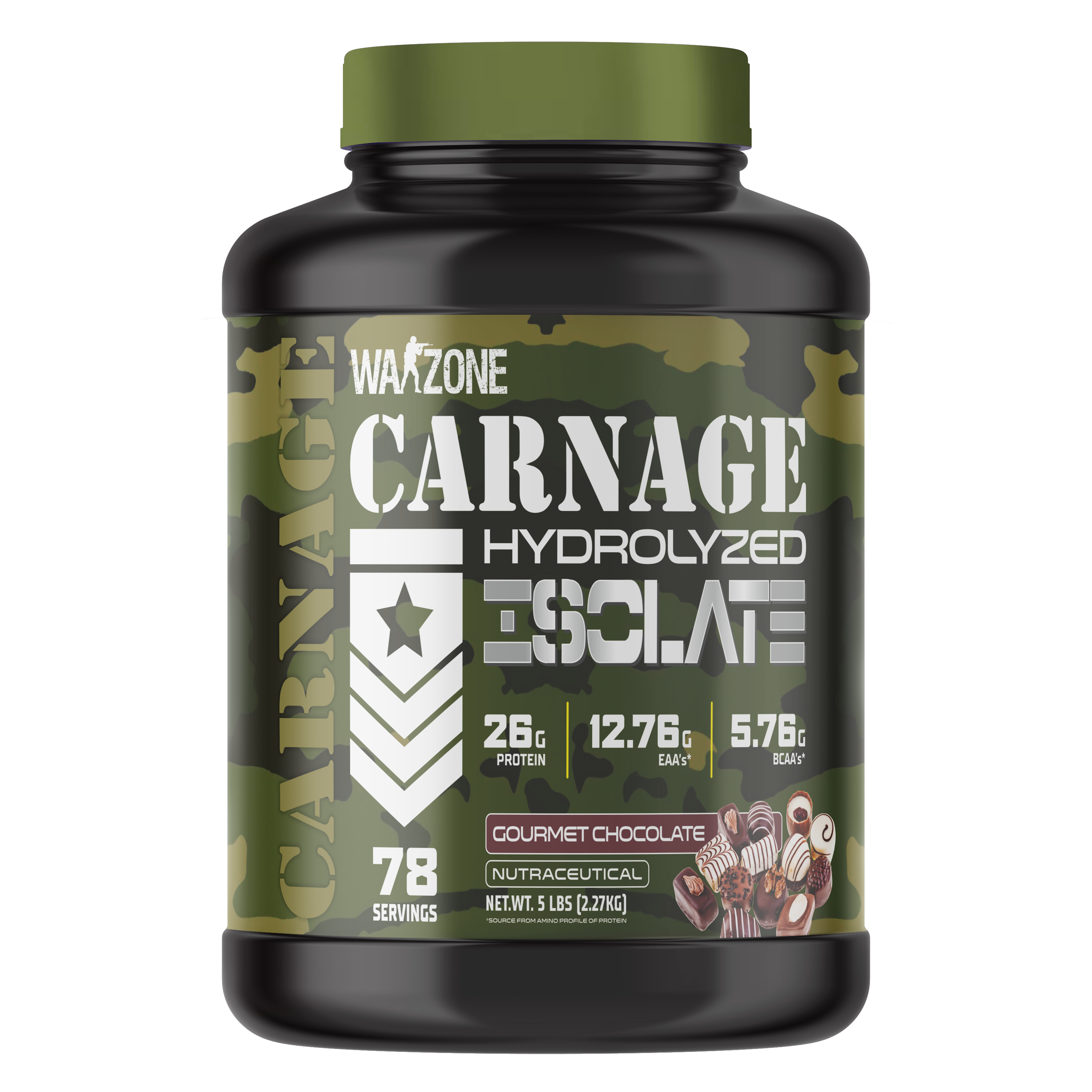 Warzone Carnage Hydrolyzed Isolate Whey - 5 Lbs