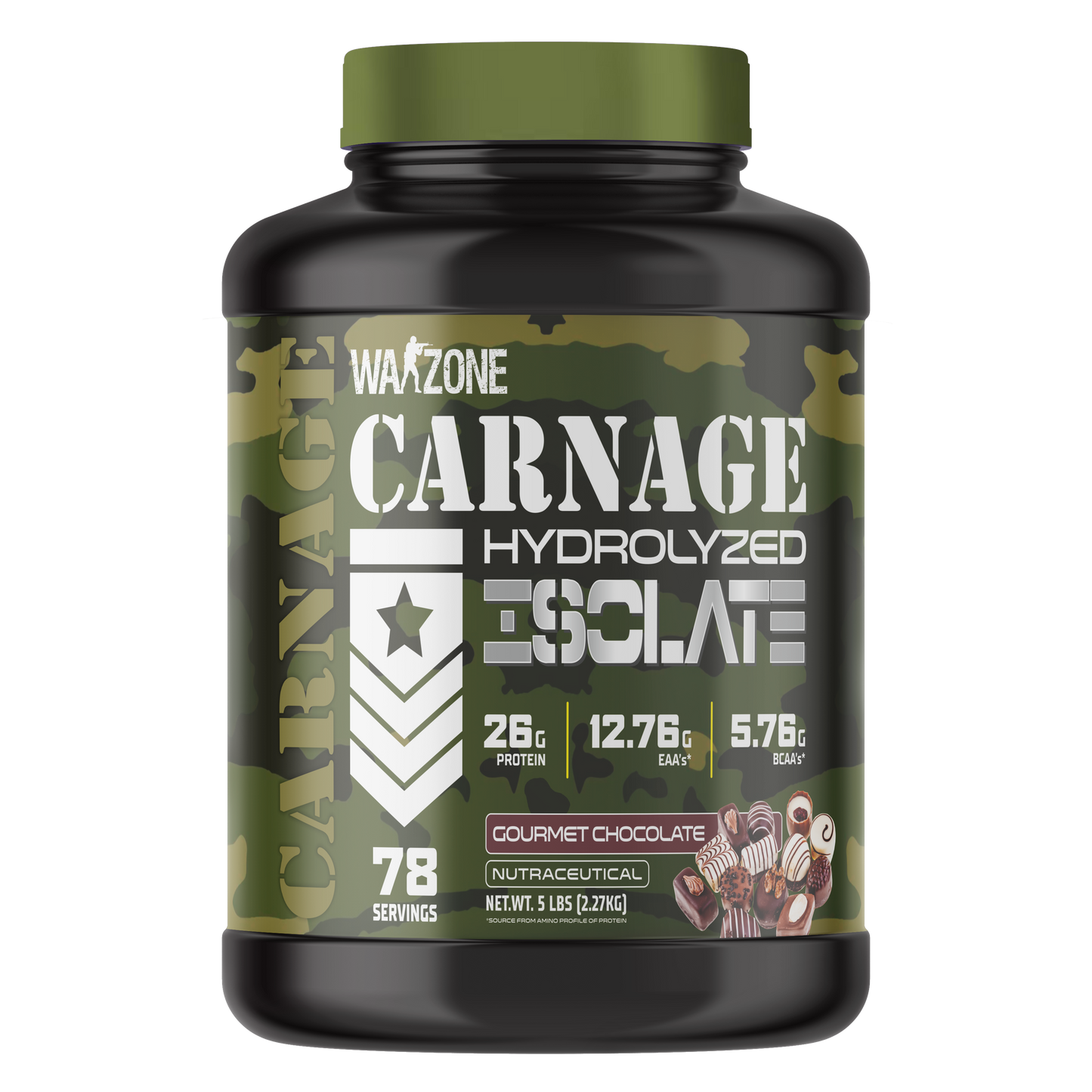Warzone Carnage Hydrolyzed Isolate Whey - 5 Lbs