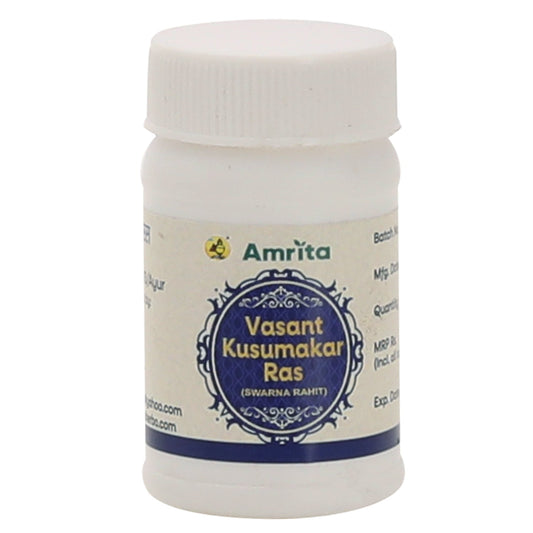 Amrita Vasant Kusumakar Ras Tablet - Swarna Rahit
