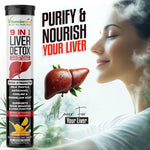 Vitaminnica 9-in-1 Liver Detox Effervescent Tablets - Advanced Cleanse & Support, 20 Count