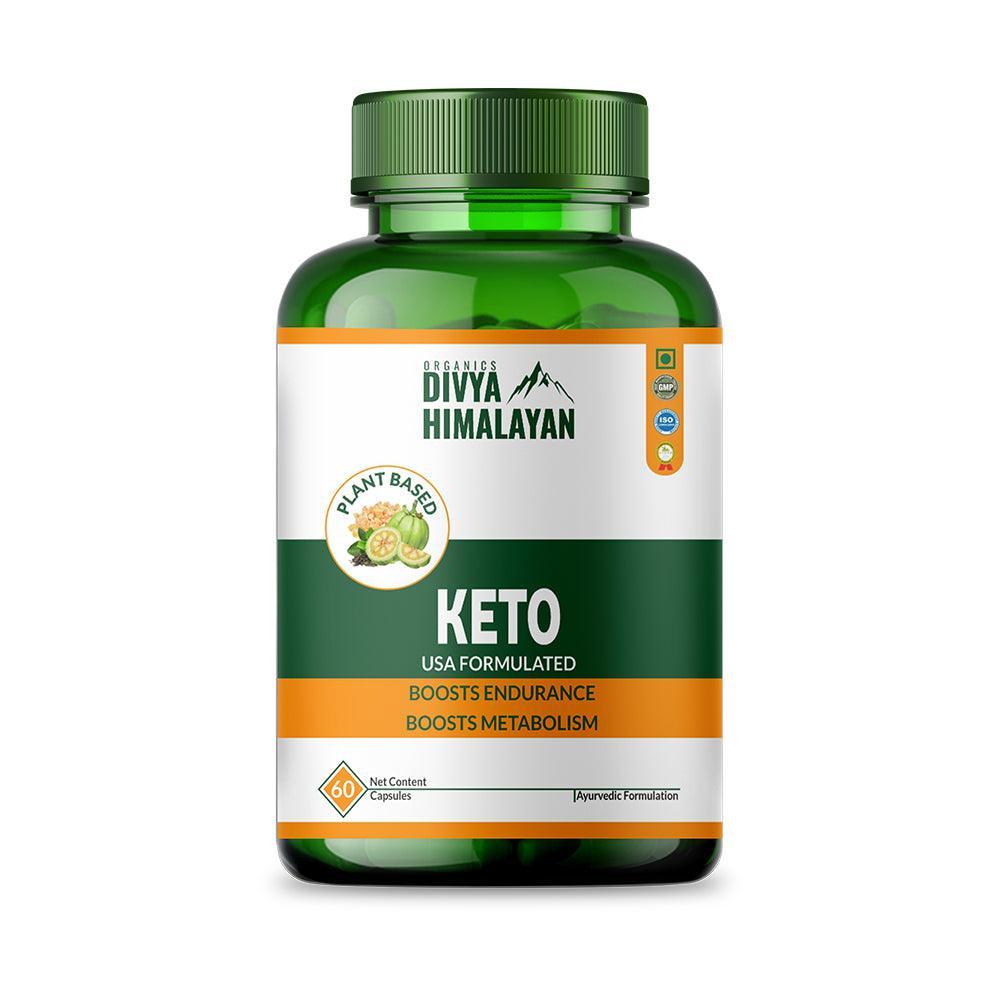 Divya Himalayan Keto Tablets for Weight Management Natural & Advanced Fat Burner Supplement 800 MG, 60 Tablets 
