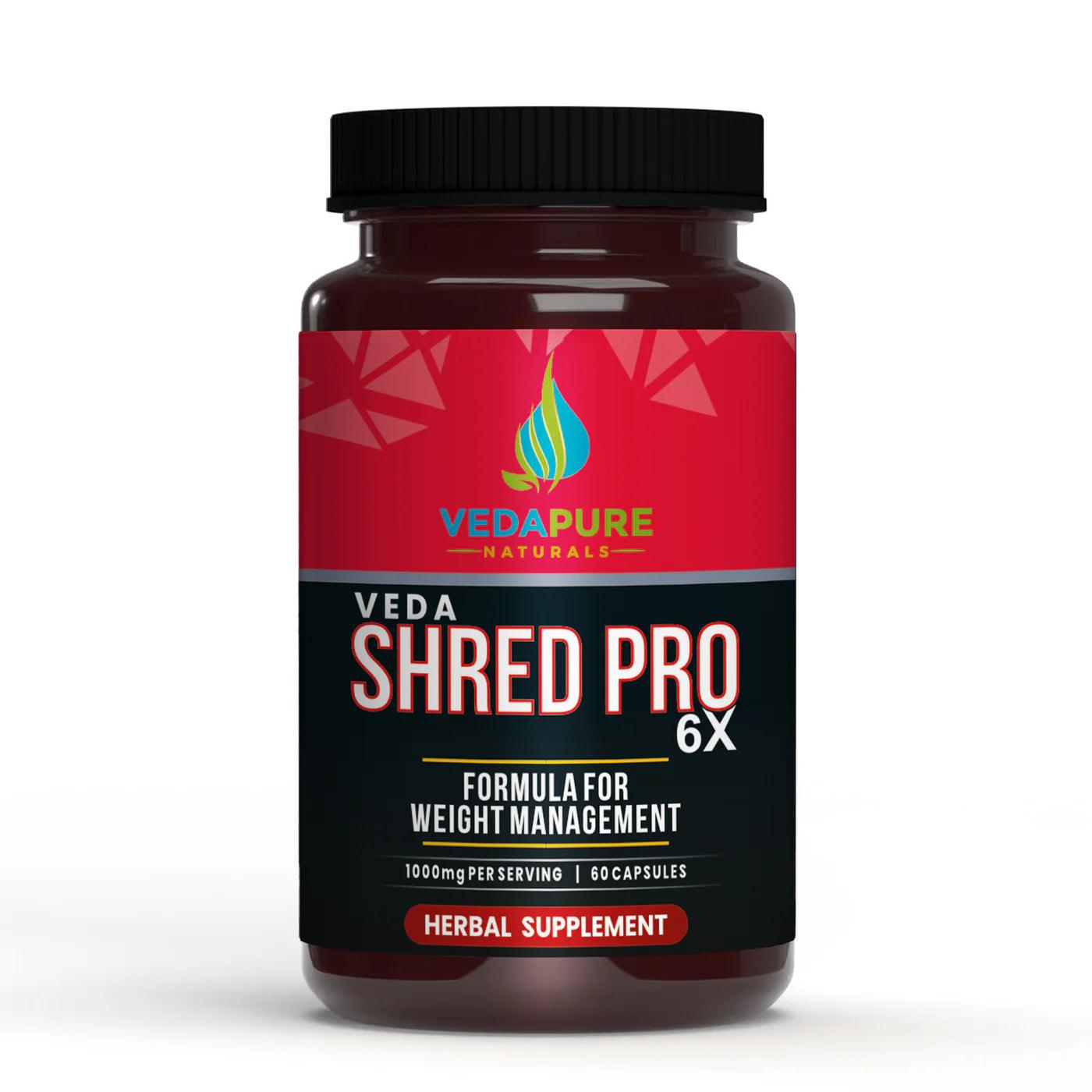Vedapure Naturals Veda Shred Pro 6x Capsules Fat burner Weight Management - 60 Capsules